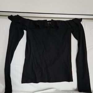 Elegant Black Off-Shoulder Top